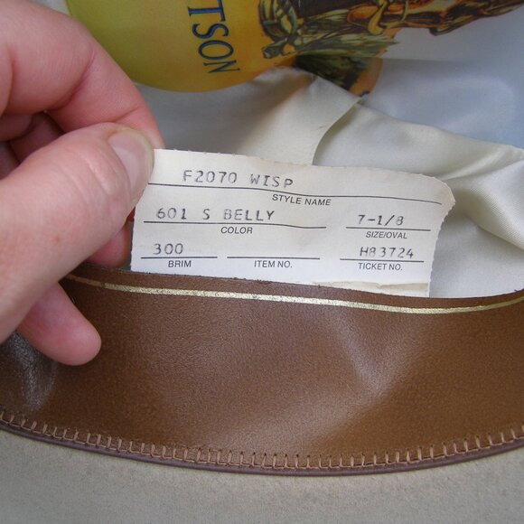 Vintage (new) men's STETSON cowboy hat - Picture 13 of 16